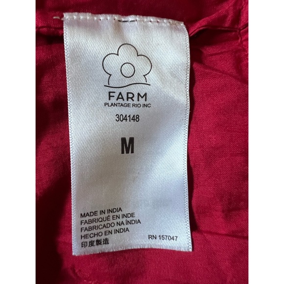 FARM Rio Red Ruffled Blouse - Picture 8 of 9